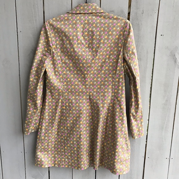 Sigrid Olsen Beige Jacket with Pink and Yellow Geometric Print - Picture 5 of 6